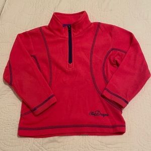 Snow Dragons Hot pink half zip purple trim size 4